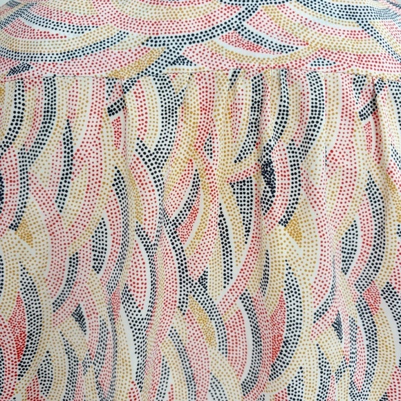 🌷 sales* Vintage Tie Neck Bow Top Paisley Size Medium Waves Retro Rare Career - Picture 6 of 16